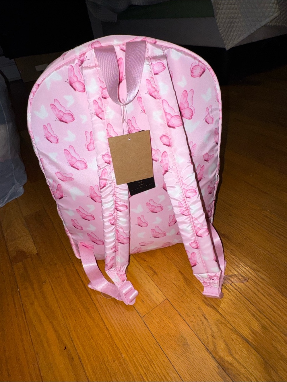 Madden Girl Pink Butterfly Kids Backpack
